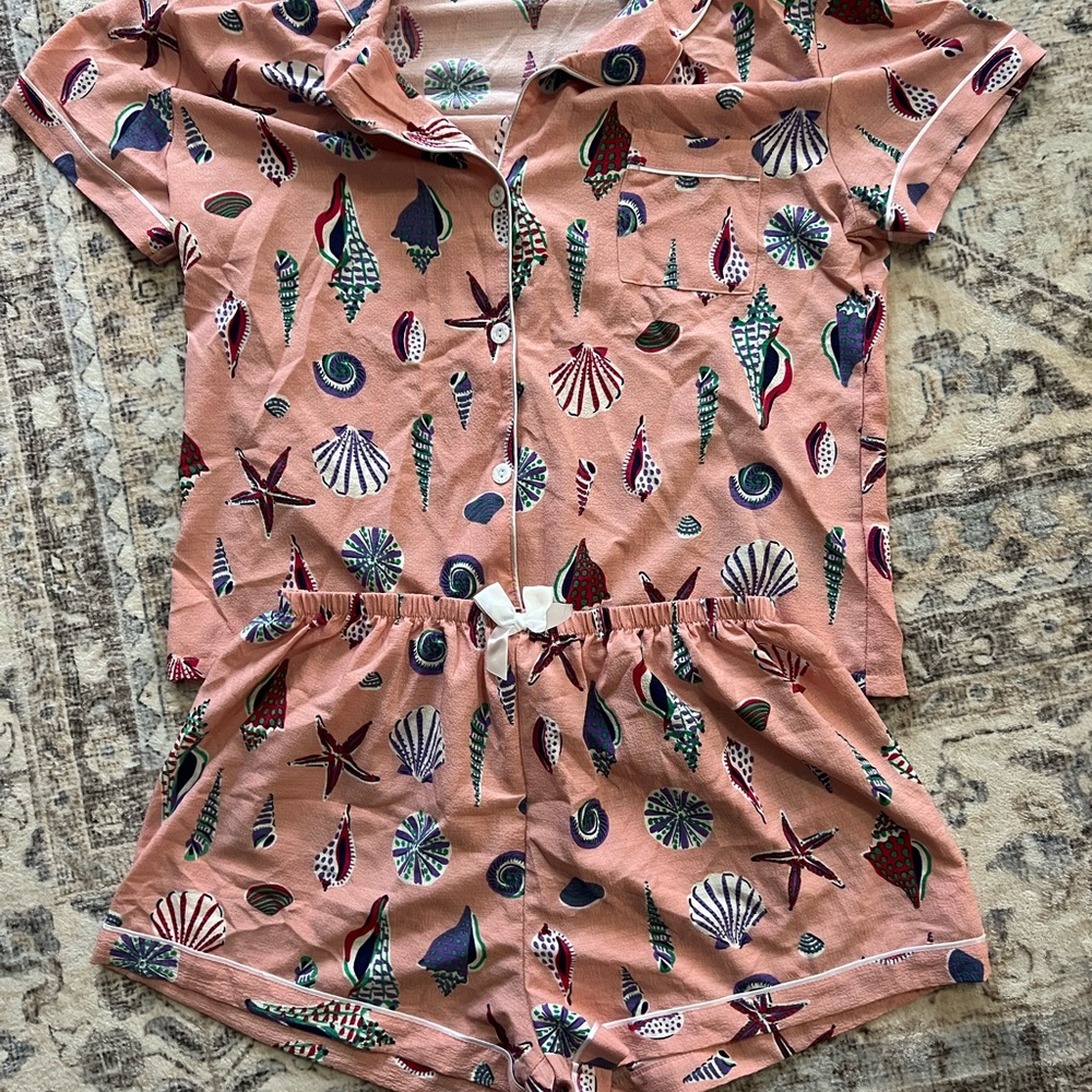 Seashell Print Pajama Set